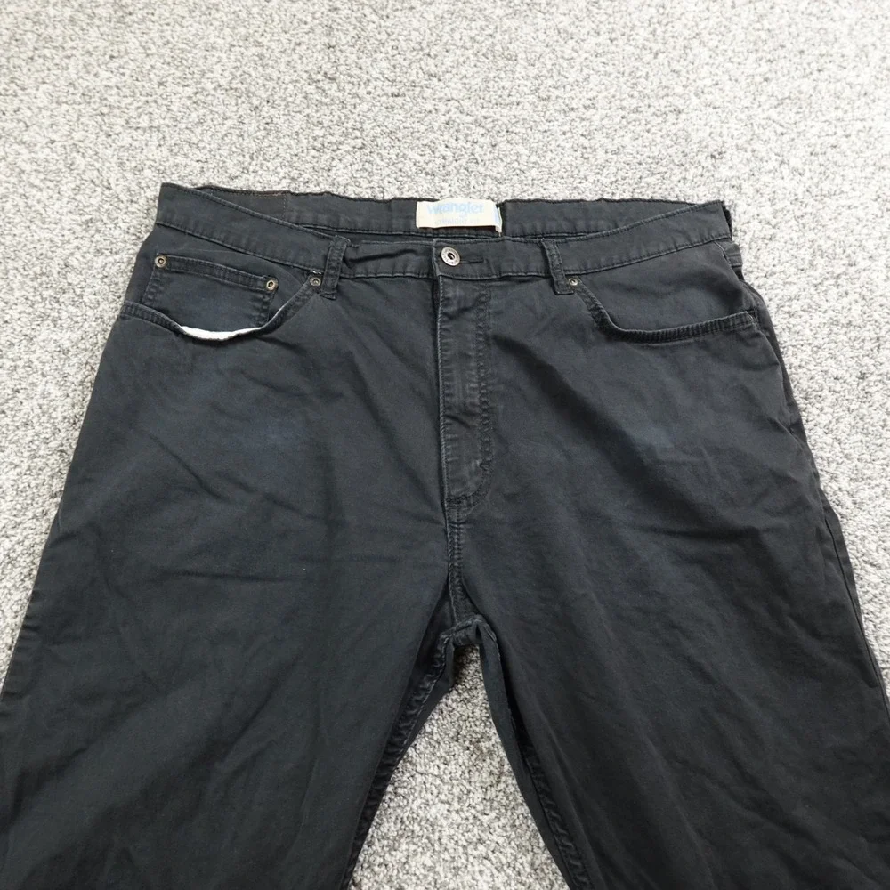 Wrangler Jeans Mens 38X32 Dark Black Denim Pants Straight Cowboy Western‎ Grunge